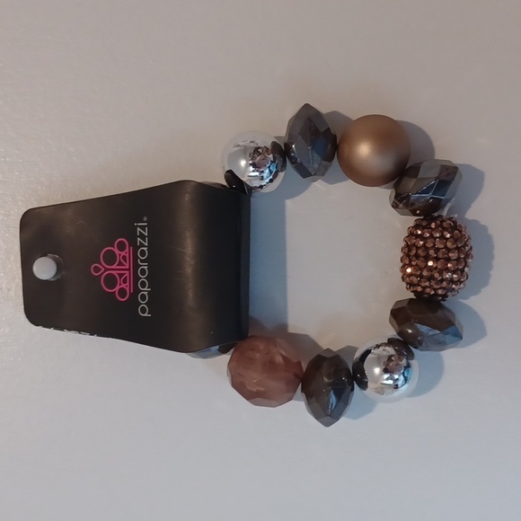 LARGE BROWN LARGE STONE BEADED BRACELET - Picture 3 of 4